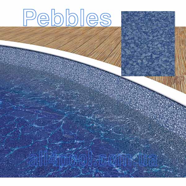 Басейн каркасний овальний 7,3м x3,7м х 1,2м Azuro Wood з плівкою Pebbles
